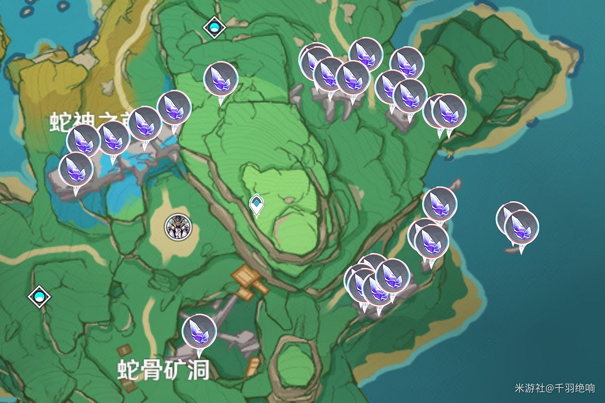 原神 (Genshin Impact) 晶化骨髓採集地點標註
