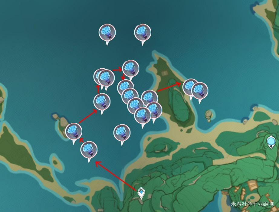 原神 (Genshin Impact) 稻妻地區海靈芝採集位置一覽