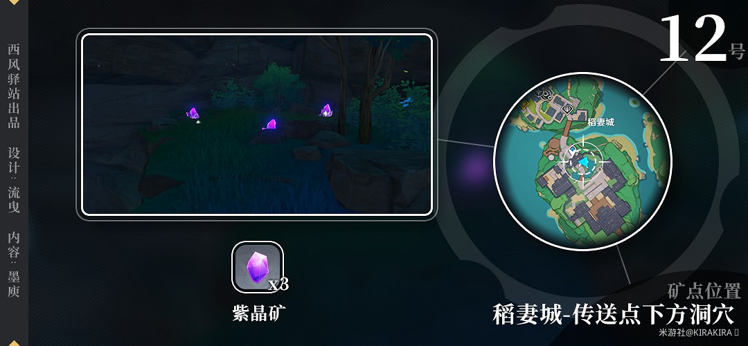 《原神》2.0版稻妻區域紫晶塊礦點匯總