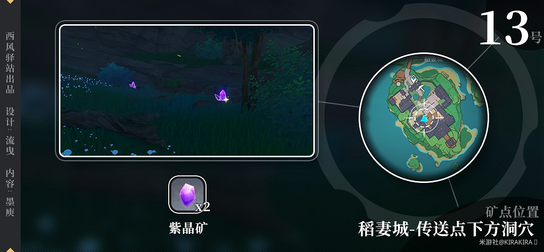 《原神》2.0版稻妻區域紫晶塊礦點匯總