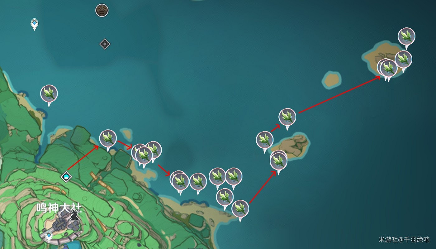 原神 (Genshin Impact) 海草採集地點及路線