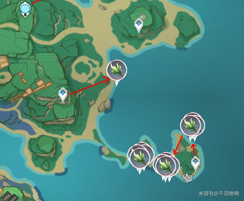 原神 (Genshin Impact) 海草採集地點及路線