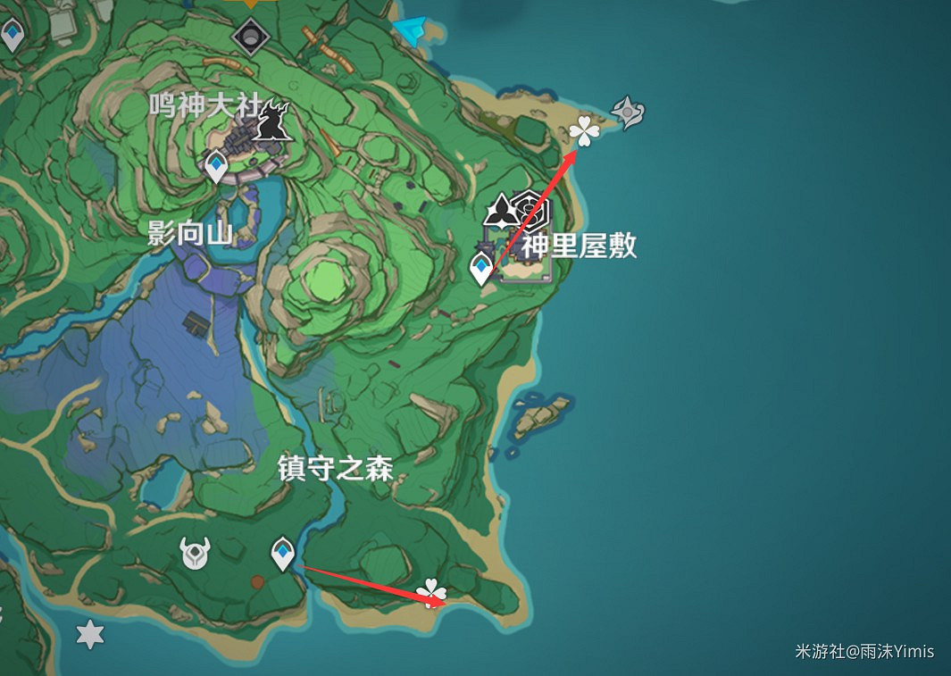 《原神》2.0版本稻妻區域新材料收集攻略