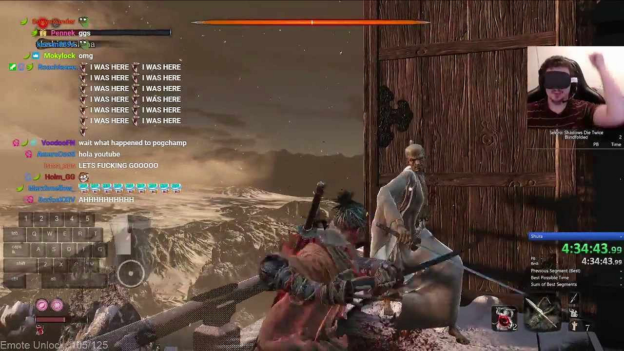 主播蒙眼速通《隻狼:暗影雙死》修羅結局 用時約4個半小時 主播蒙眼速通《隻狼:暗影雙死》修羅結局 用時約4個半小時