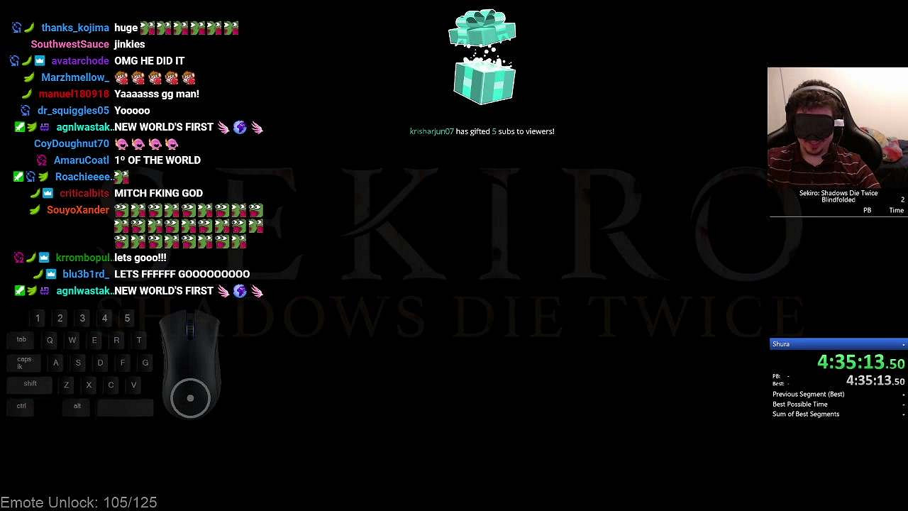 主播蒙眼速通《隻狼:暗影雙死》修羅結局 用時約4個半小時 主播蒙眼速通《隻狼:暗影雙死》修羅結局 用時約4個半小時