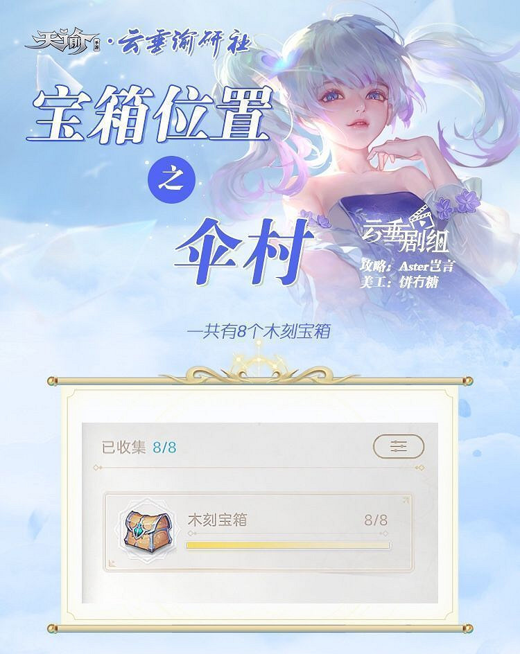 《天諭手遊》傘村全部8個木刻寶箱位置坐標一覽 《天諭手遊》傘村全部8個木刻寶箱位置坐標一覽