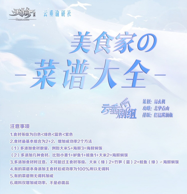 《天諭手遊》美食家菜譜大全 食材搭配公式一覽 《天諭手遊》美食家菜譜大全 食材搭配公式一覽