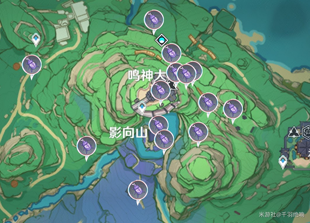 原神 (Genshin Impact) 鬼兜蟲採集點位標註