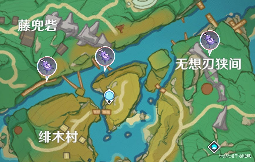 原神 (Genshin Impact) 鬼兜蟲採集點位標註