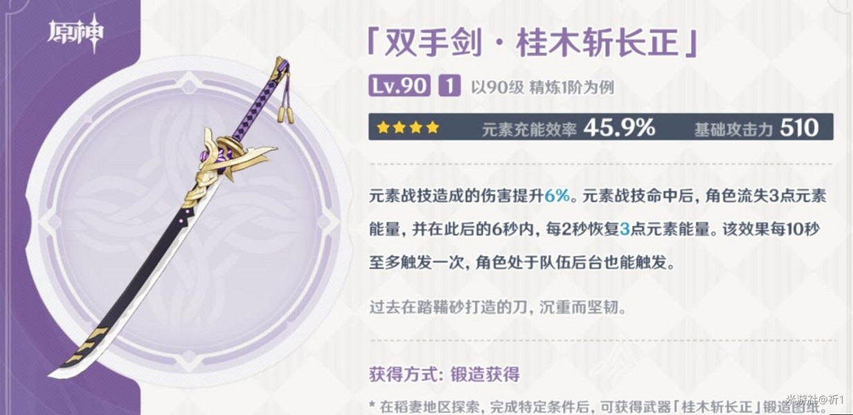 原神 (Genshin Impact) 桂木斬長正圖紙獲取教學