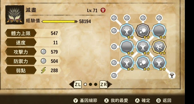 魔物獵人 物語 2 破滅之翼 全屬性三猜基因搭配推薦