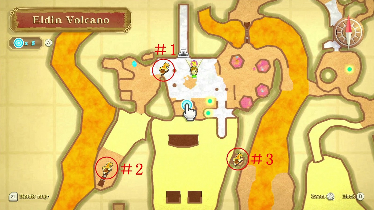 薩爾達傳說 禦天之劍 HD 大地神殿鑰匙碎片分佈位置