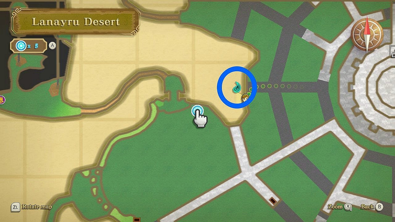 薩爾達傳說 禦天之劍 HD 拉奈魯沙漠密匙位置