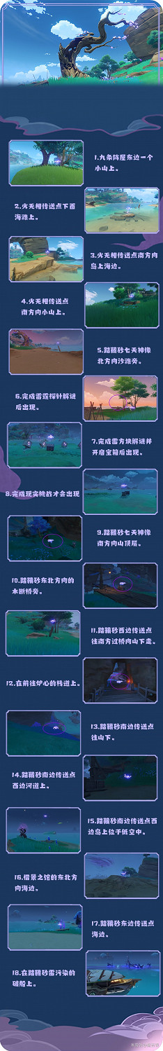 《原神》2.0版本稻妻全雷靈寶箱獲取路線圖 《原神》2.0版本稻妻全雷靈寶箱獲取路線圖