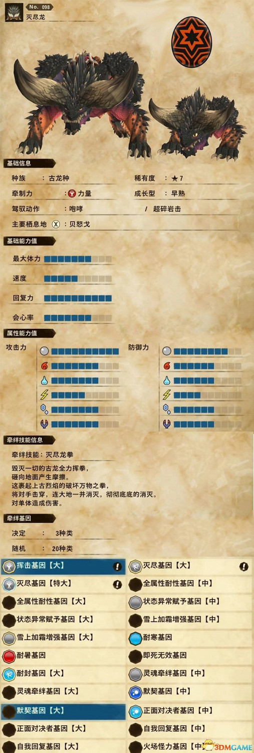 《魔物獵人物語2：破滅之翼》全隨行獸圖鑒 隨行獸能力詳解