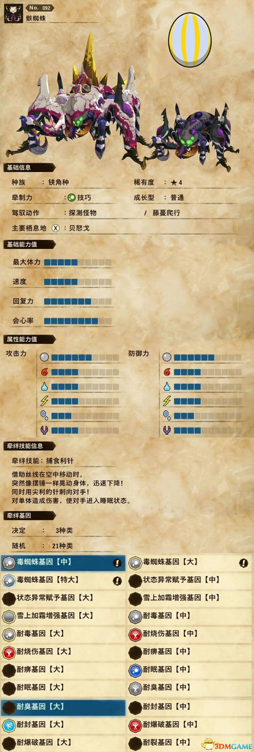 《魔物獵人物語2：破滅之翼》全隨行獸圖鑒 隨行獸能力詳解