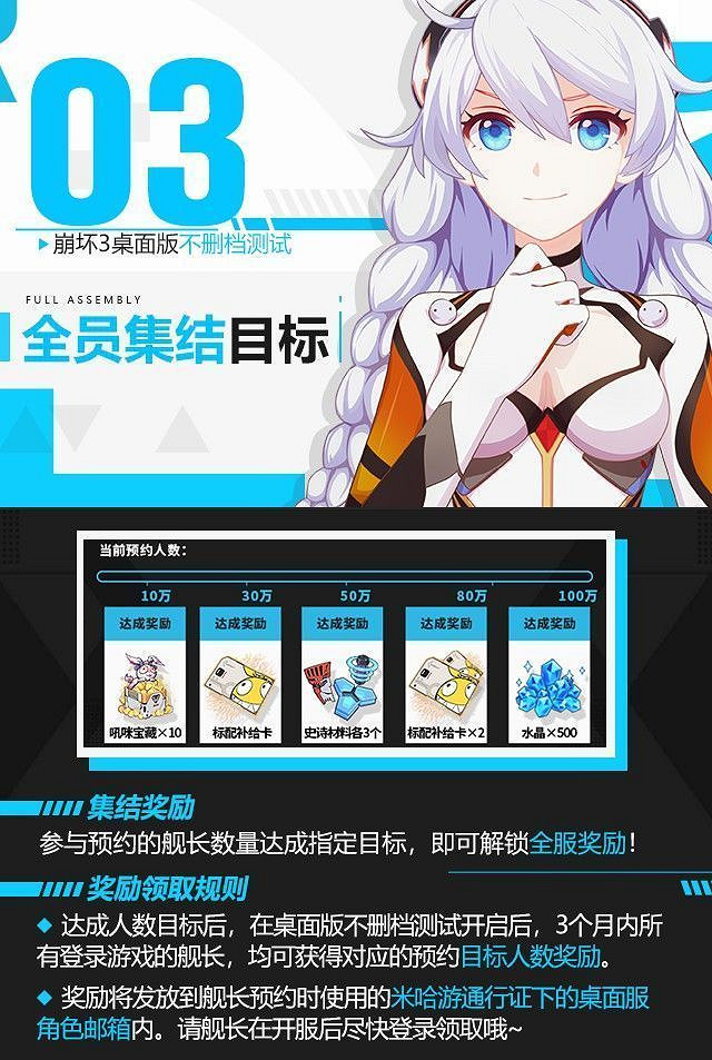 《崩壞3》桌面版不刪檔測試預約集結開始