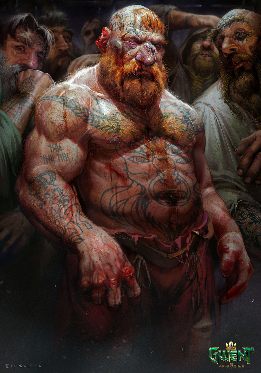 CDPR畫師繪製《昆特牌》藝術圖 丹德裡恩懷抱美女