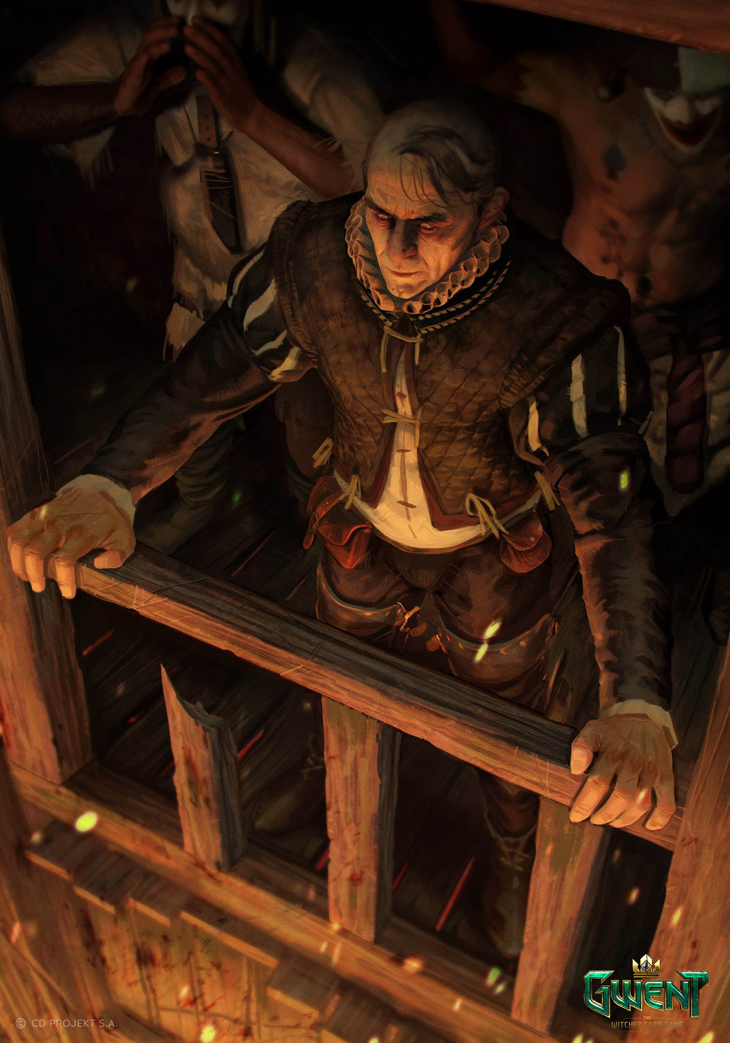 CDPR畫師繪製《昆特牌》藝術圖 丹德裡恩懷抱美女