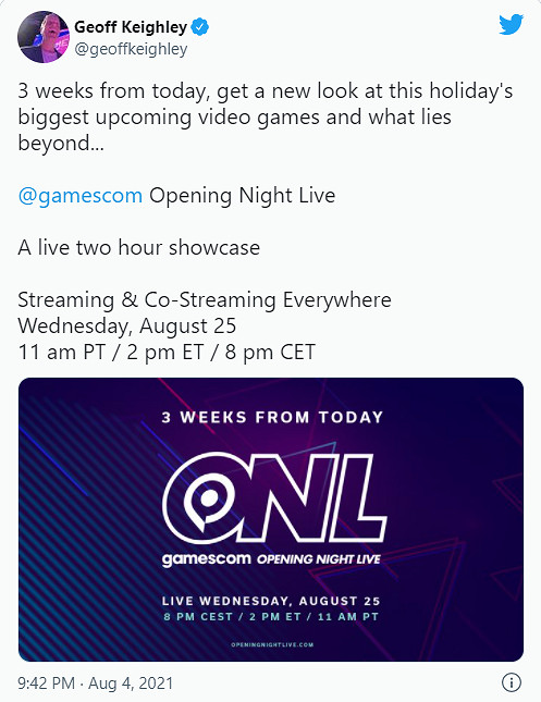 科隆展開幕式8月26淩晨舉行 B社、育碧眾大廠參與