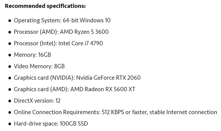 《戰地風雲2042》遊戲配置要求一覽 《戰地風雲2042》遊戲配置要求一覽