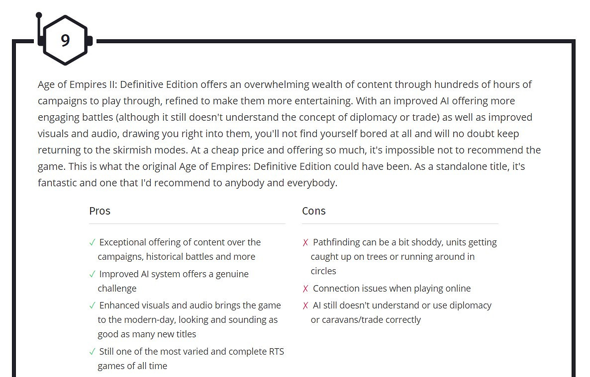 《世紀帝國2：決定版》媒體分解禁 M站均分80 PCGamer 78分