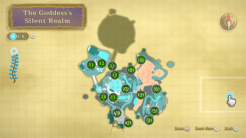 薩爾達傳說 禦天之劍 HD 幽寂淚珠分佈位置