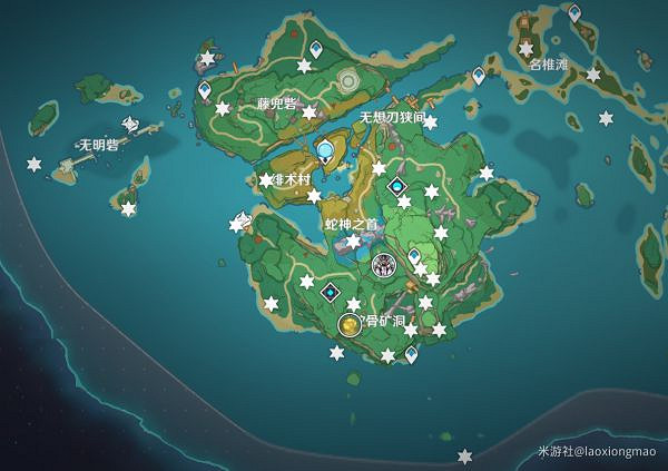 《原神》2.0全雷神瞳點位標識
