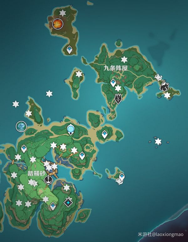 《原神》2.0全雷神瞳點位標識