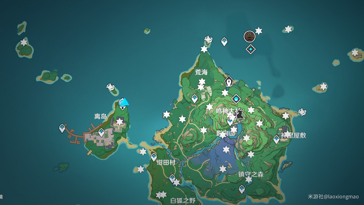 《原神》2.0全雷神瞳點位標識