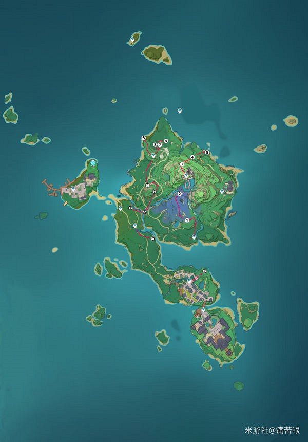《原神》2.0版稻妻機關立方路線圖 《原神》2.0版稻妻機關立方路線圖