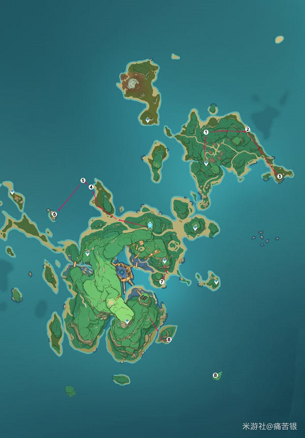 《原神》2.0版稻妻機關立方路線圖 《原神》2.0版稻妻機關立方路線圖
