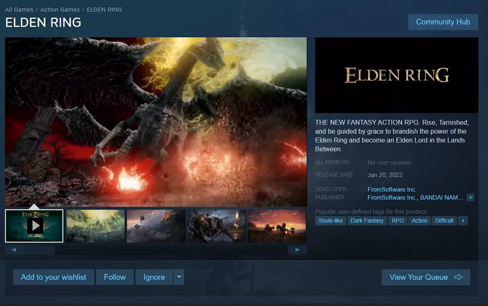 《艾爾登法環》是戀愛模擬器？Steam玩家添加整活分類標籤