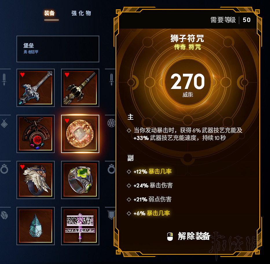 《眾神殞落》裝備及強化物配置心得 《眾神殞落》裝備及強化物配置心得