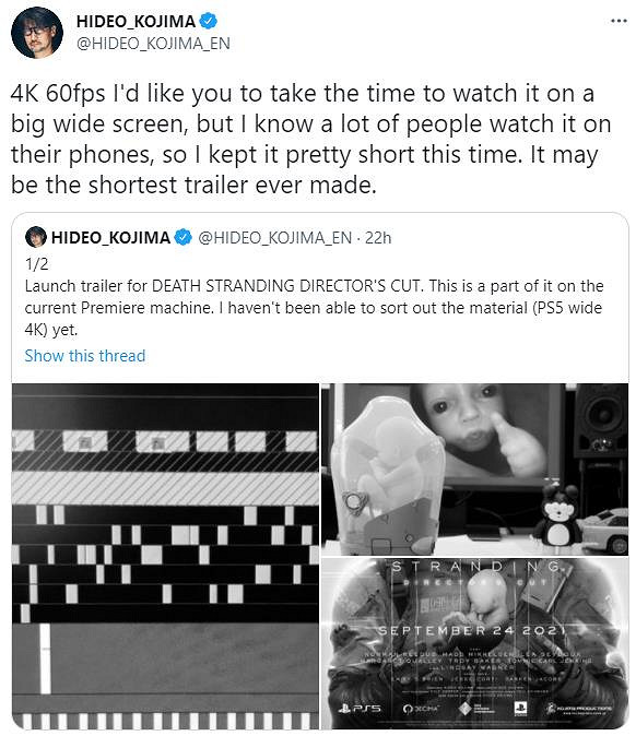 小島匯報《死亡擱淺:導剪版》預告片工作成果:短小精悍 小島匯報《死亡擱淺:導剪版》預告片工作成果:短小精悍