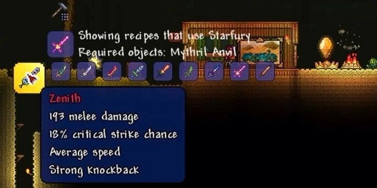 《泰拉瑞亞(Terraria)》Zenith天頂劍合成方法 《泰拉瑞亞(Terraria)》Zenith天頂劍合成方法