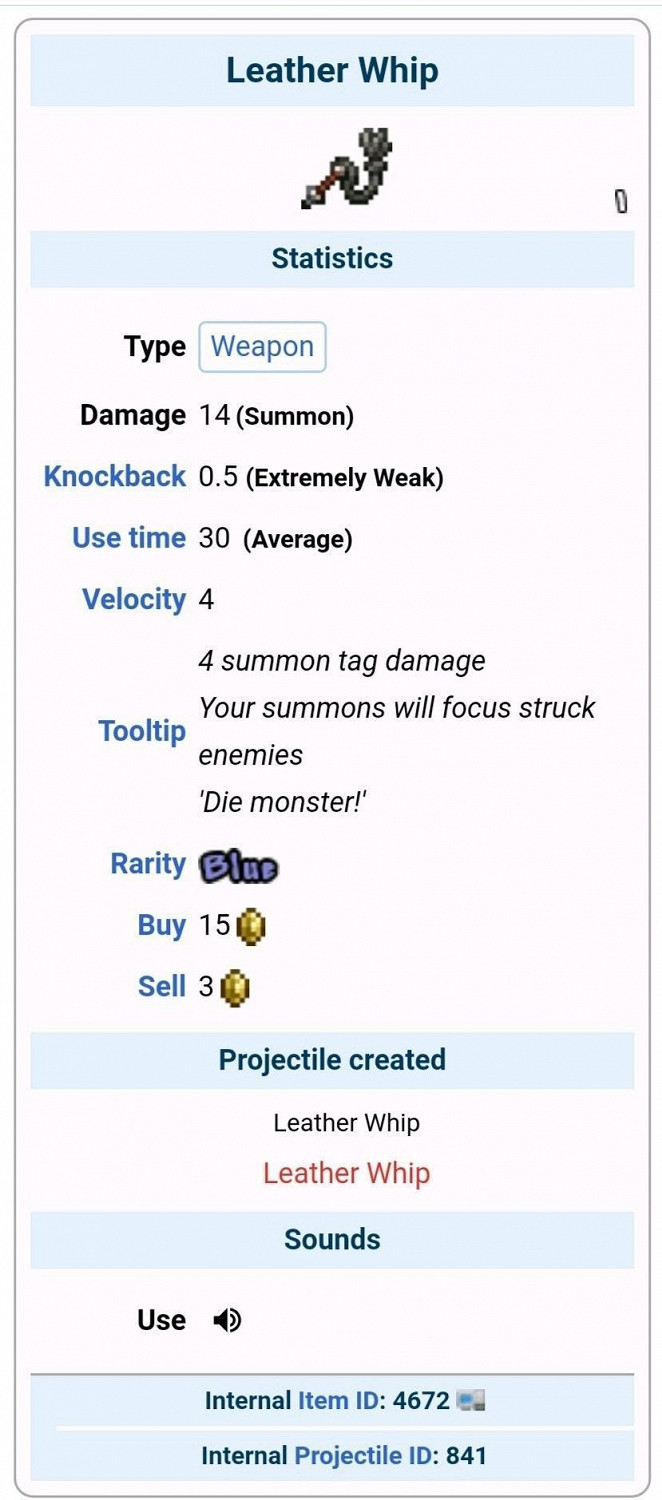 《泰拉瑞亞（Terraria）》1.4版各鞭子特性及獲取方法