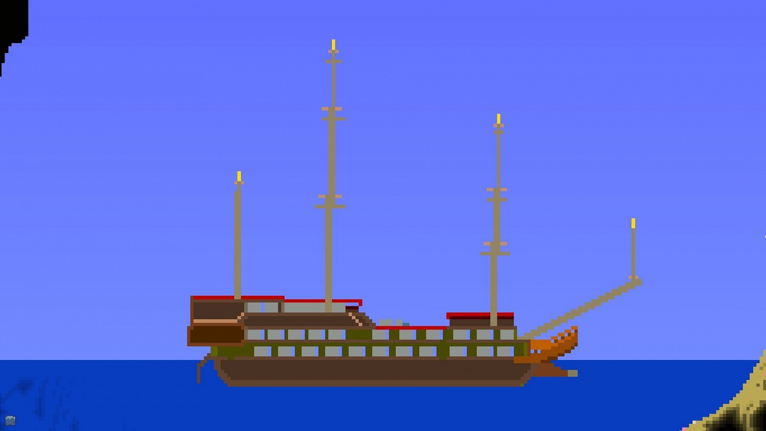 《泰拉瑞亞(Terraria)》帆船建築建造教學 《泰拉瑞亞(Terraria)》帆船建築建造教學