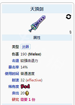 《泰拉瑞亞（Terraria）》天頂劍製作方法介紹