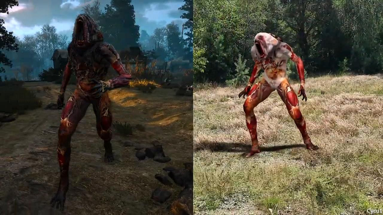 《巫師3》與《巫師:怪物殺手》怪物對比影片 《巫師3》與《巫師:怪物殺手》怪物對比影片