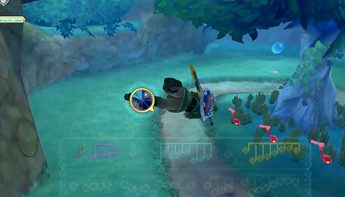 《薩爾達傳說 禦天之劍 HD》歌蚪音符分佈位置