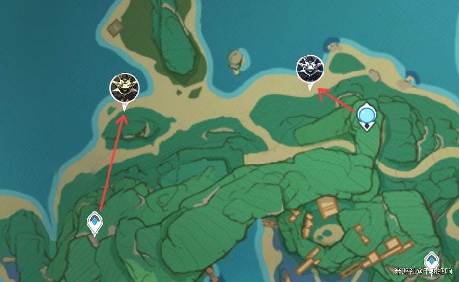 《原神》稻妻丘丘薩滿位置圖示