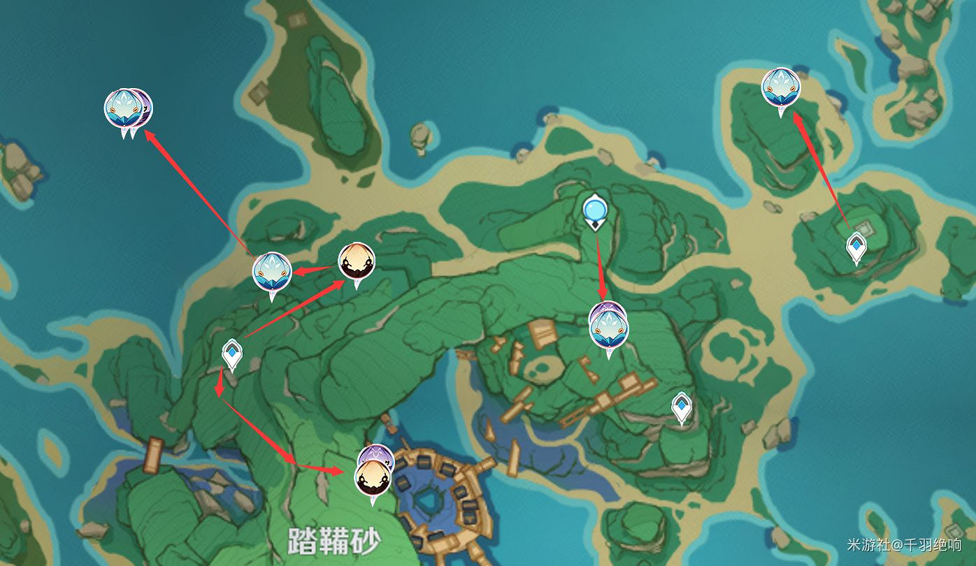 《原神》2.0版稻妻區域騙騙花位置分佈 《原神》2.0版稻妻區域騙騙花位置分佈