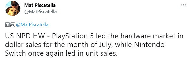美國7月硬體/遊戲銷量榜：PS5銷售額最高 英靈殿墊底