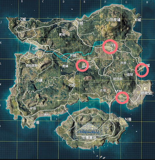 《和平精英》海島地圖苟分路線分享 《和平精英》海島地圖苟分路線分享