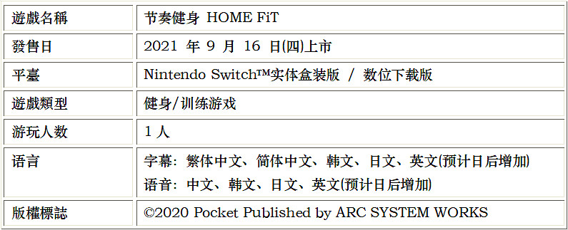 加入中文配音遊玩的健身遊戲!《節奏健身 HOME FiT》中文版, 預定 9 月 16 日上市! 加入中文配音遊玩的健身遊戲!《節奏健身 HOME FiT》中文版, 預定 9 月 16 日上市!
