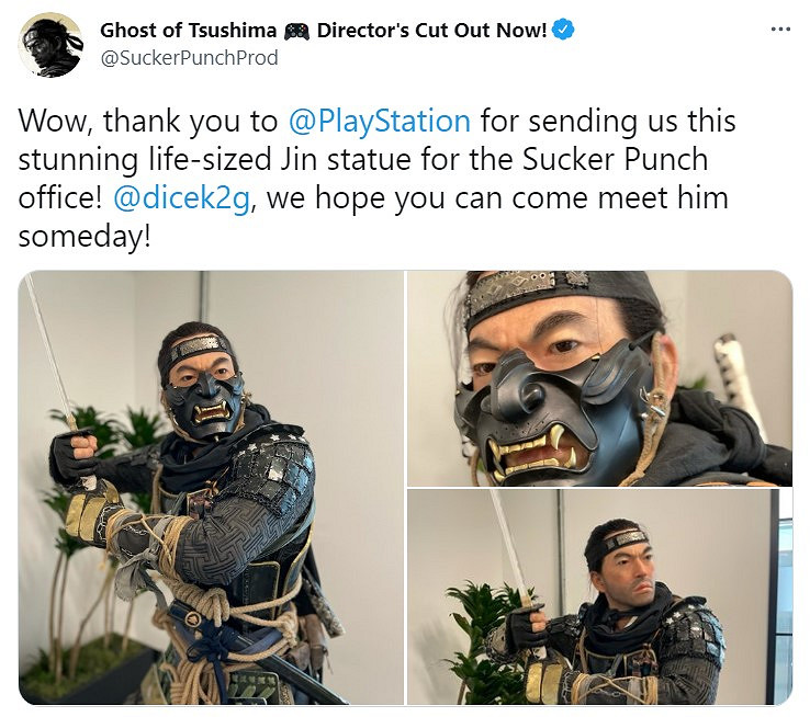 PlayStation官方送《對馬島》開發商SP境井仁雕像 PlayStation官方送《對馬島》開發商SP境井仁雕像