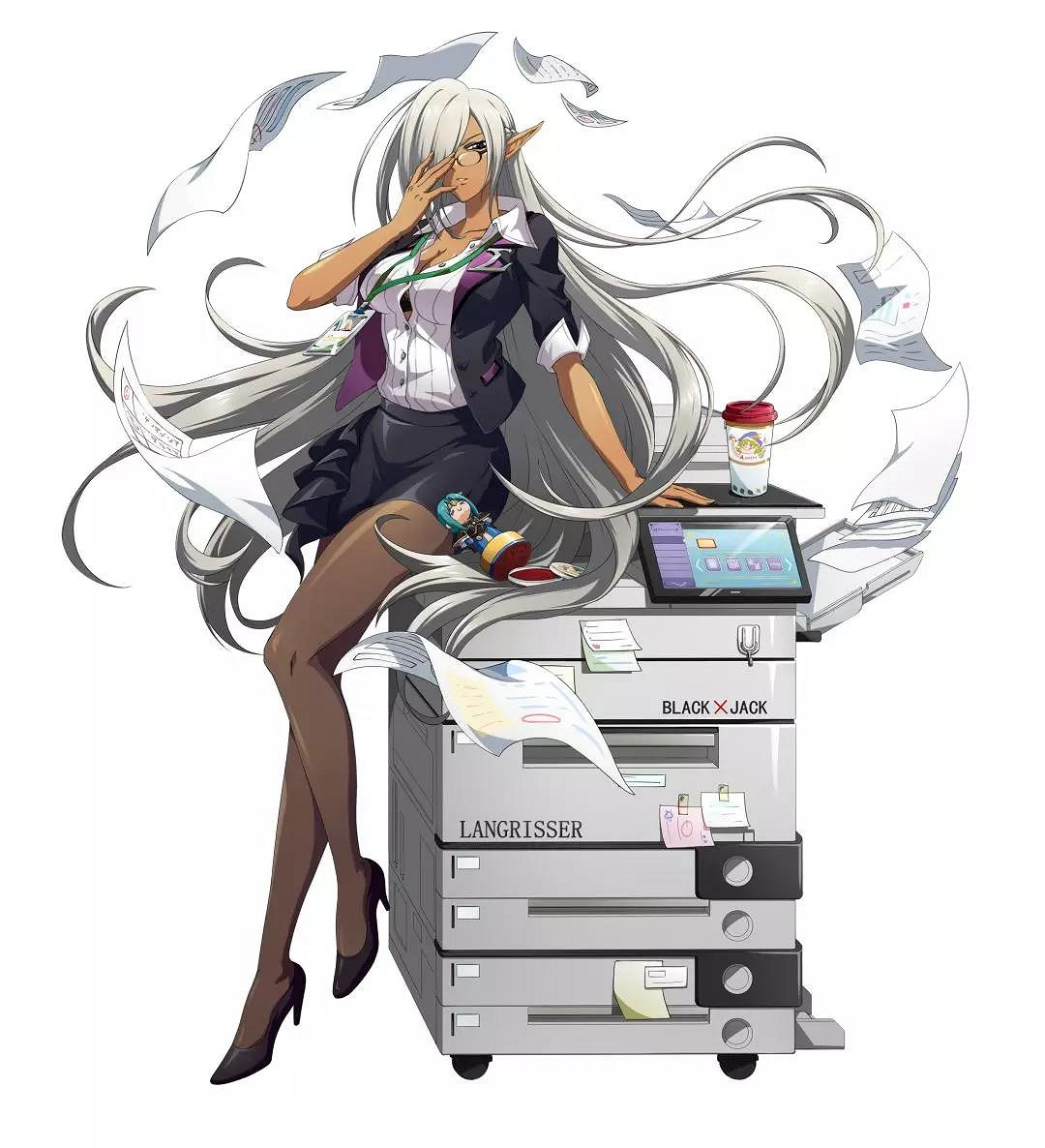 《夢幻模擬戰》艾拉斯卓職場妖精皮膚預覽 職場可不是放鬆的地方