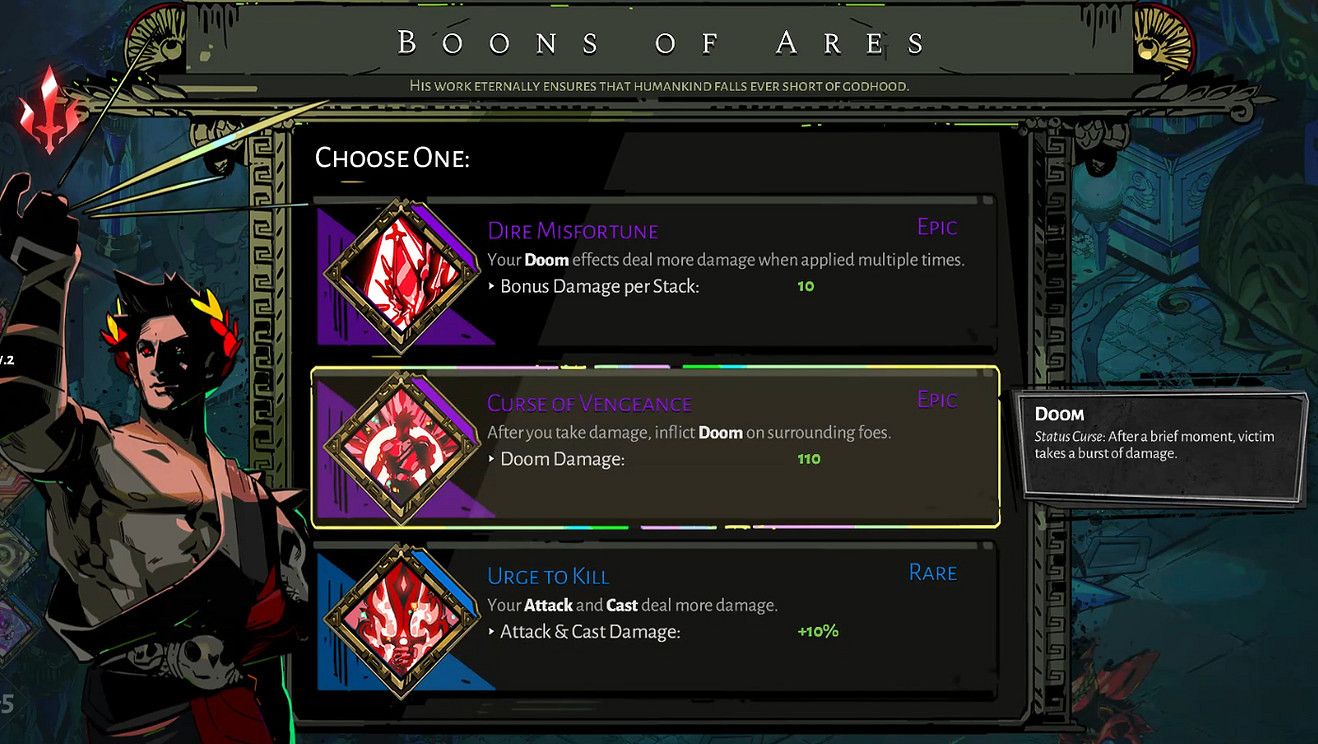 《黑帝斯》阿瑞斯祝福效果詳解 阿瑞斯被動技能說明 《黑帝斯》阿瑞斯祝福效果詳解 阿瑞斯被動技能說明