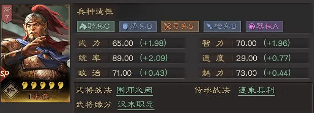 《三國志戰略版》SP朱儁使用指南